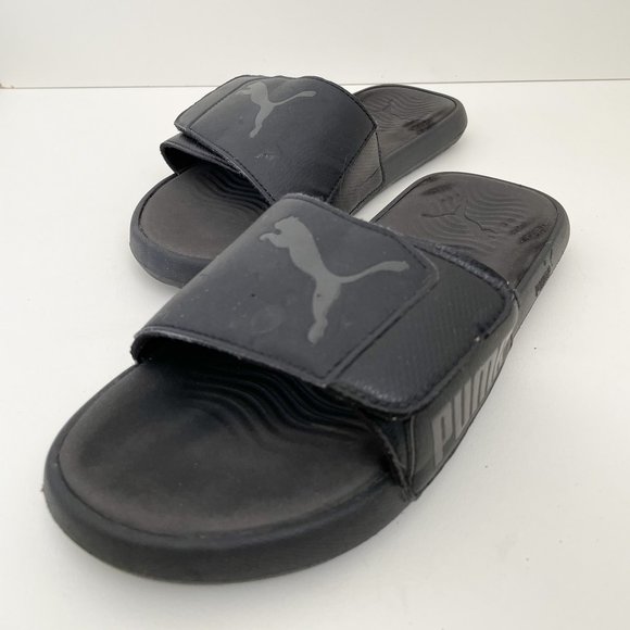 Puma Black Starcat Tech Slide Sandals Size 8 - Picture 2 of 7